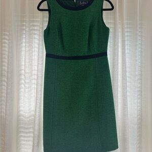 Boden Green Sheath Dress Sleeveless Crew Neck Mini